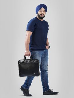 Mochi - Textured Black Laptop Bag