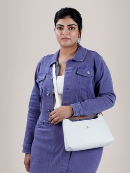 Mochi - White Solid Handbag