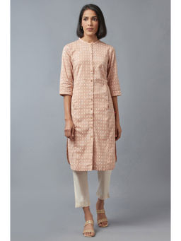 W - Pink Printed Kurta