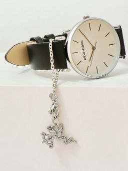 Pipa Bella by Nykaa Fashion - Silver-Plated Cupid Watch Charm