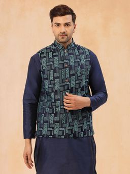 Jompers - Men Woven Design Nehru Jacket