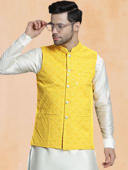 Jompers - Men Embroidered and sequins Nehru Jacket