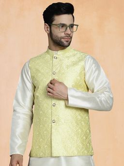 Jompers - Men Sequins and Embroidred Nehru Jacket
