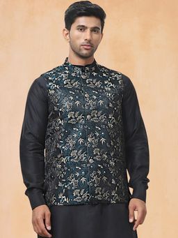 Jompers - Embossed Silk Blend Nehru Jacket