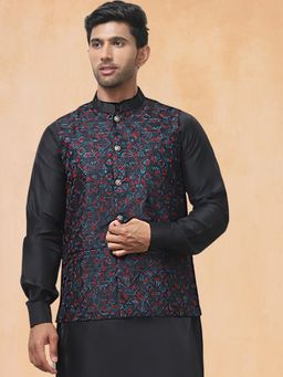 Jompers - Embroidered Silk Blend Nehru Jacket