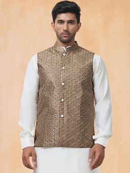 Jompers - Embroidered With Sequin Silk Blend Nehru Jacket