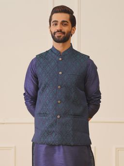 Jompers - Men Woven Design Nehru Jacket