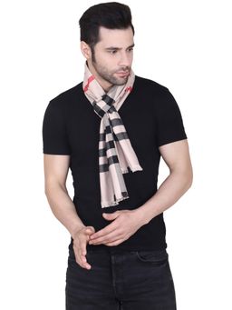 CAZZANO - Men Beige Checks Muffler