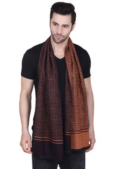 CAZZANO - Men Navy Blue Embroidered Muffler