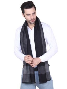 CAZZANO - Men Grey Solid/Plain Muffler