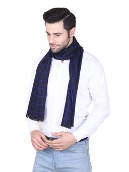 CAZZANO - Men Blue Checks Muffler