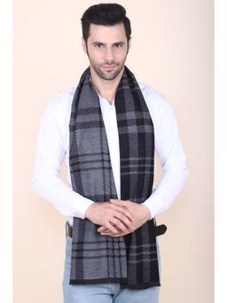 CAZZANO - Men Black Checks Muffler