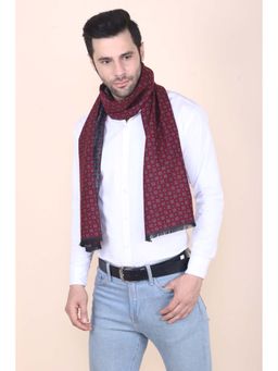 CAZZANO - Men Maroon Printed Muffler
