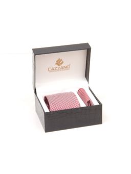 CAZZANO - Men Red Polka Dots Tie and Pocket Square