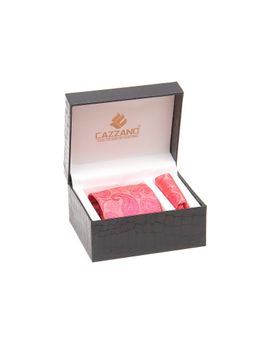 CAZZANO - Men Pink Paisley Tie and Pocket Square