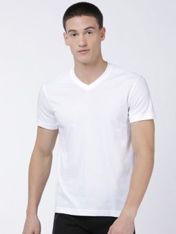 Levi's - Men Ultra-soft Cotton 300 Ls Classic V Neck Solid T-shirt White