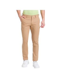 Park Avenue - Super Slim Fit Solid Dark Khaki Trouser