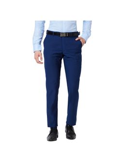 Park Avenue - Regular Fit Solid Dark Blue Trouser