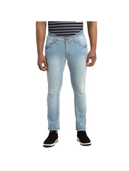 Parx - Skinny Fit Solid Blue Jeans
