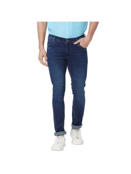Parx - Skinny Fit Solid Dark Blue Jeans
