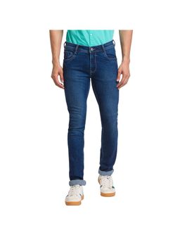 Parx - Skinny Fit Solid Dark Blue Jeans