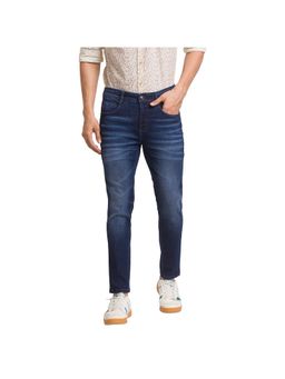 Parx - Skinny Cropped Fit Solid Fancy Blue Jeans