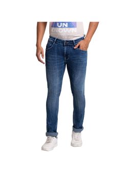 Parx - Skinny Fit Solid Blue Jeans