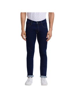 Parx - Slim Tapered Fit Solid Fancy Blue Jeans
