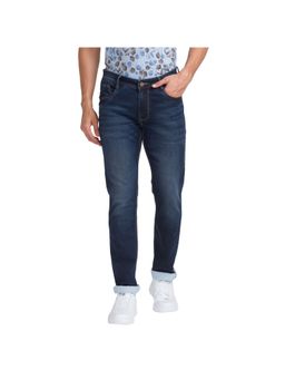 Parx - Slim Tapered Fit Solid Dark Blue Jeans