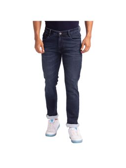 Parx - Slim Tapered Fit Solid Dark Blue Jeans