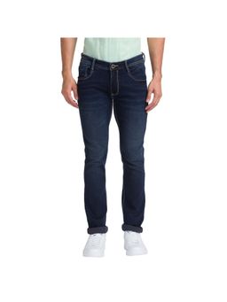 Parx - Slim Tapered Fit Solid Fancy Blue Jeans