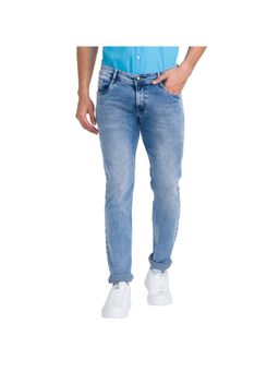 Parx - Slim Tapered Fit Solid Blue Jeans