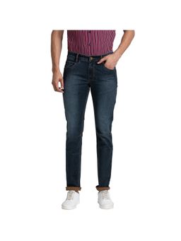 Parx - Slim Tapered Fit Solid Dark Blue Jeans