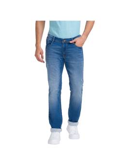 Parx - Slim Tapered Fit Solid Blue Jeans