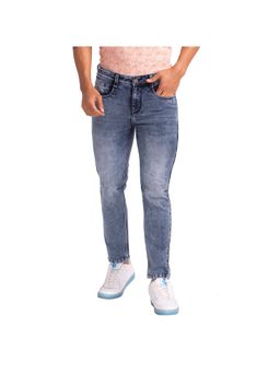 Parx - Skinny Cropped Fit Solid Dark Blue Jeans