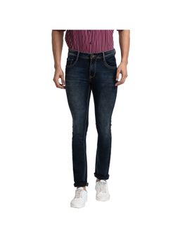Parx - Skinny Fit Solid Dark Blue Jeans