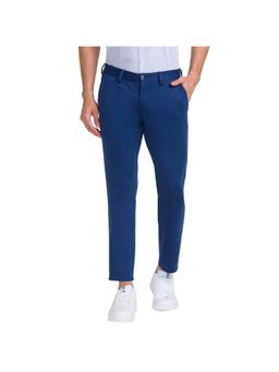 Parx - Super Slim Fit Solid Dark Blue Trouser