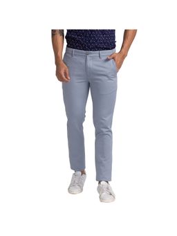 Parx - Super Slim Fit Printed Grey Trouser