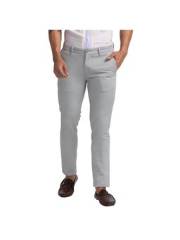 Parx - Super Slim Fit Printed Grey Trouser