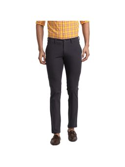 Parx - Super Slim Fit Solid Dark Grey Trouser