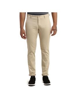 Parx - Tapered Fit Solid Dark Fawn Trouser