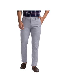 Parx - Tapered Fit Yarn Dyed Dark Grey Trouser