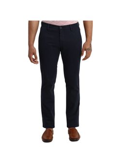 Parx - Tapered Fit Solid Dark Blue Trouser
