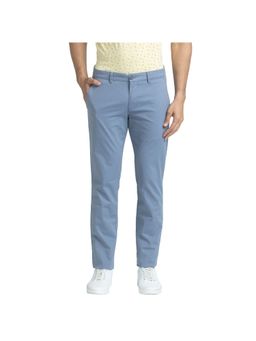 Parx - Tapered Fit Yarn Dyed Blue Trouser