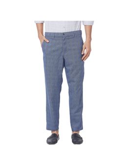 Parx - Carrot Fit Yarn Dyed Dark Blue Trouser