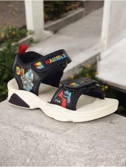 Lil Lollipop - Unisex Sandals With Velcro Closing - Navy Blue