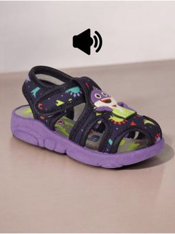 Lil Lollipop - Unisex Musical Chu Chu Sandals With Velcro Closing - Navy Blue