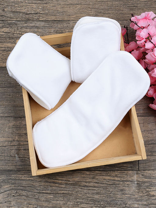 Moms Home Reusable and Washable Cotton Diaper Soaker-Insert Pad - (Pack of 3) (0-12 Months)