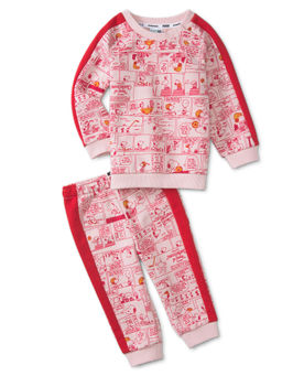 Puma - X Peanuts T7 Sweatshirt & Joggers Unisex Kids Pink (Set of 2)