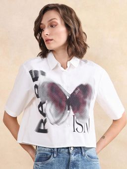 RAREISM - Catio Primary White Boxy Regular Shirt
